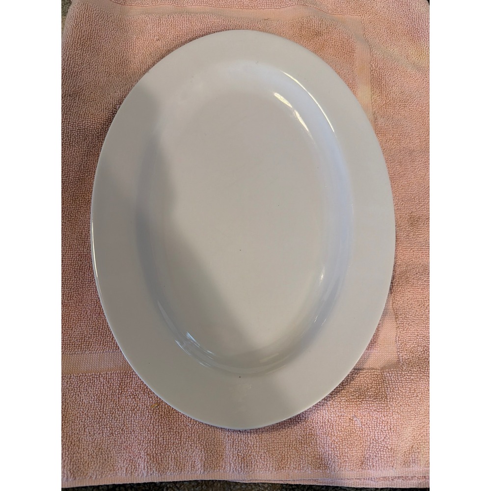 BIA Cordon Bleu White Porcelain Oval Serving Platter 14 Inch Microwave Oven Safe
